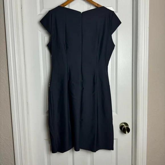Alex Evenings Petite Beaded Ruched Sheath Dress - Picture 8 of 9